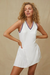 Americana Stripe Performance Jersey Kemper Tennis Dress